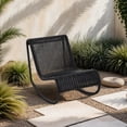 thumbnail image 2 of Meridian Furniture Antigua Black Wicker And Steel Outdoor Patio Rocker, 2 of 11