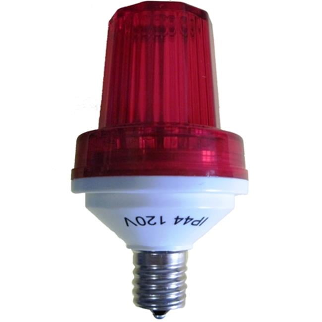 Queens of Christmas WLSTROBEREE17 Red E17 Base LED Strobe Bulb