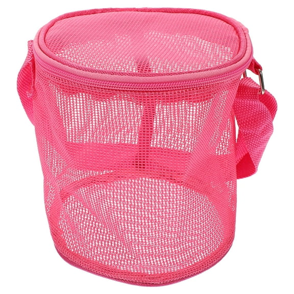GOOHOCHY Mesh Storage Bags for Kids Rosy 1Pcs 6.3X6.1X6.1in