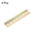 thumbnail image 3 of Uxcell 5 Pcs DIN Rail Slotted Iron Mounting Guide 100mm Long 35mm Wide 7.5mm High Bronze Tone, 3 of 4