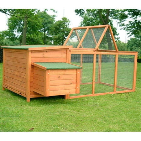 Large 87 Deluxe Wooden Chicken Coop W Backyard Outdoor Run