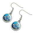 thumbnail image 2 of Shark Ocean Selfie Novelty Dangling Drop Charm Earrings, 2 of 5