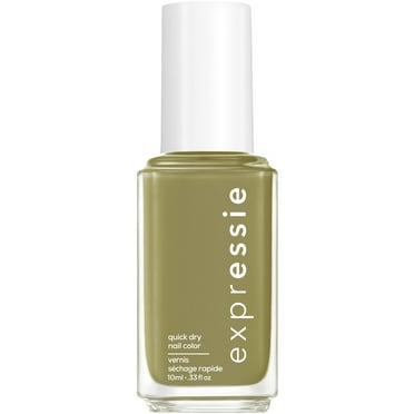 essie Expressie Quick Dry Vegan Nail Polish, Olive Green, 0.33 fl oz Bottle