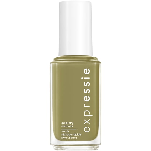 essie Expressie Quick Dry Vegan Nail Polish, Olive Green, 0.33 fl oz Bottle