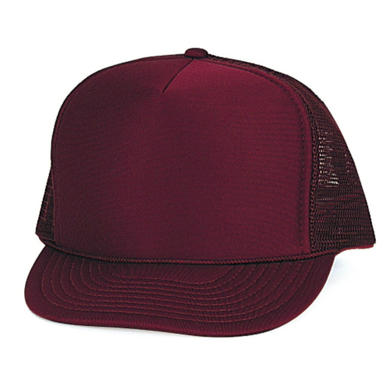 Classic Trucker Baseball Hats Caps Youth Mesh Two Adult Snapback Solid Foam Tone Blank