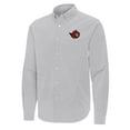 thumbnail image 2 of Men's Antigua Gray Ottawa Senators Porter Woven Tri-Blend Long Sleeve Button-Down Shirt, 2 of 3