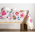 thumbnail image 5 of Maison d' Hermine Happy Florals - Sweety 100% Cotton Tablecloth for Kitchen Dining | Tabletop | Decoration | Parties | Weddings | Spring/Summer (Square, 54 Inch by 54 Inch)., 5 of 5