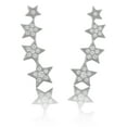 thumbnail image 3 of SilverCloseOut Rhodium Plated Sterling Silver Cz Star Ear Crawler Earrings, 3 of 3