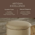 thumbnail image 3 of Maven Lane Lyra Contemporary Ottoman in Taupe Fabric Upholstery, 3 of 6