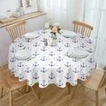 thumbnail image 2 of Anchor Pattern Waterproof Tablecloth Tea Table Decoration Round Table Cover Kitchen Wedding Party Home Dining Room Table Cloth, 2 of 5