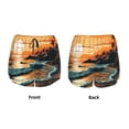 thumbnail image 5 of Lsque Serene Ocean Sunset Printed Women's Running Shorts with Liner Pockets,Elastic Quick Dry Workout Athletic Gym Yoga Shorts,Womens High Waist Shorts-Large, 5 of 9