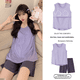 thumbnail image 1 of Conjunto de pijama de verano para mujer de moda, nuevo, con almohadilla para el pecho, chaleco integrado, estilo fino, se puede usar al aire libre, ropa de casa de dos piezas, 1 of 3