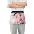 thumbnail image 2 of Pink Flower Vase Server Apron with 3 Pockets Waist Apron for Waiter Waitress, 2 of 7