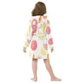 thumbnail image 7 of FORMRS Niños Bathrobe Unisex Hooded Robe Soft Plush Pajamas Sleepwear, Size 4-6T, White Grapefruit Slices, 7 of 7