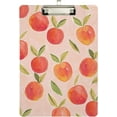 thumbnail image 2 of FMSHPON Peaches Pink Clipboard Hardboard Wood Nursing Clip Board and Pull for Standard A4 Letter 13x9 inches, 2 of 7