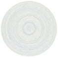thumbnail image 2 of SAFAVIEH Braided Lyla Solid Polyester Reversible Area Rug, Ivory/Light Blue, 4' x 4' Round, 2 of 11