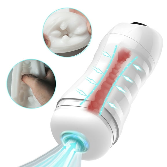 TLUDA Automatic Male Masturbator Vibrator Men Stroker Sex Toys, White