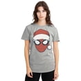 thumbnail image 4 of Spider-Man Womens Portrait Santa Hat Heather Christmas T-Shirt, 4 of 6
