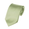 thumbnail image 1 of NYFASHION101 Men's Solid Color Polyester Tie PS66-Light Sage, 1 of 3