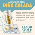 thumbnail image 2 of GOOD WOLF Piña Colada Probiotic Refresher 12 fl oz - Refreshing Sparkling Drink with lush flavors of tropical pineapple and coconut, 2 Billion CFU, Relaxing, Non-Alcoholic, No Caffeine or Sugar, 2 of 7
