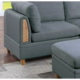 thumbnail image 5 of CoSoTower Contemporary Living Room Furniture 6pc Modular Sectional Set Steel Dorris Fabric Couch 2X Wedges 2X Armless Chair and 2X Ottomans, 5 of 9