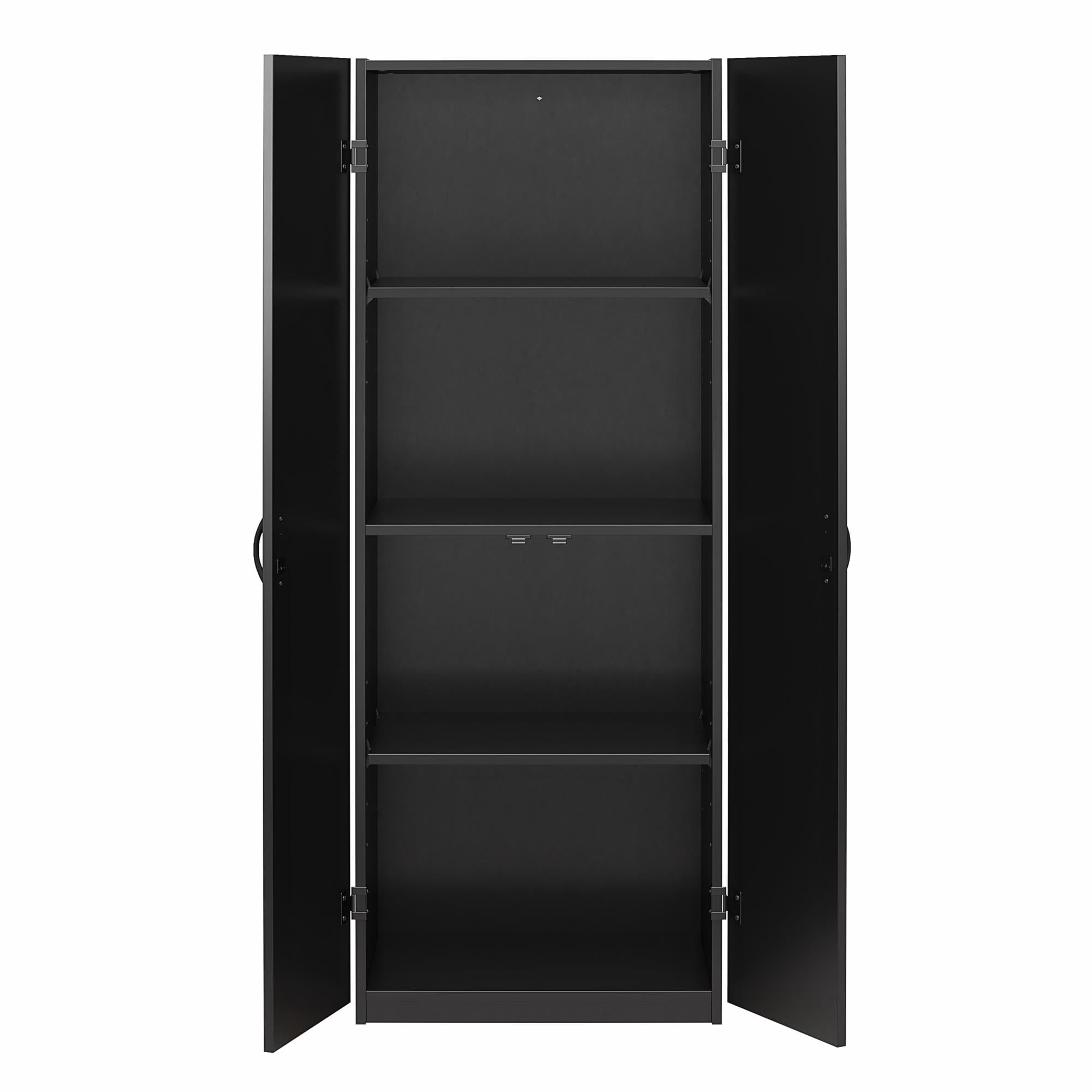 Mainstays 60" 2 Door Storage Cabinet, Black