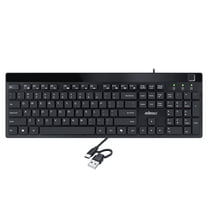 Adesso AKB-140FB Keyboard - Cable Connectivity - USB Type A, USB Type C ...
