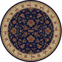 Vitaly Rafiqi Area Rug 1597 Navy Blue Italian Bordered 8' x 8' Round