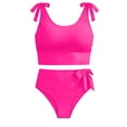 thumbnail image 7 of Blmnix Swimsuit Women Set Two Piece Swimsuit Tankini Swimsuits Swim Dresses Crew Neck Pink Cute One Piece Swimsuit for Women,XXL, 7 of 7