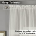thumbnail image 4 of OVZME Dolly Faux Linen Sheer Natural Curtains 2 Panels 63 Inch Length, Dual Rod Pockets Small Window Curtains & Drapes for Living Room/Kitchen Farmhouse Gauzy Semi Sheer Drapes,40"W X 63"L Natural, 4 of 8