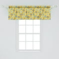 thumbnail image 2 of Ambesonne Retro Valance Pack of 2, Circle Framed Flower Twigs, 54"X18", Mustard Multicolor, 2 of 4