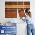 thumbnail image 5 of 8 Pack Art Acoustic Panels Sound Absorbing Old wooden pallet plank texture Decorative Soundproof Wall Panels Self Adhesive for Nursery Game Room Bedroom 48"x32", 5 of 7