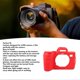thumbnail image 2 of Silicone Camera Protective Case Scratch Resistant Soft Silicone Camera Housing Portable Lightweight Silicone Cover for A7R5 for Daily Travel Red, 2 of 3