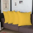 thumbnail image 4 of HomeRoots 480774 22 x 22 in. Yellow Polyester Zippered Pillow Cover, Set of 4, 4 of 4