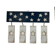 Way To Celebrate July 4th Blue & White Window Flag Decor