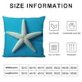 thumbnail image 5 of COMIO Starfish Pillow Covers Coastal Coral Nautical Blue Seas Throw Pillow Home Decor for Bedroom Living Room Sofa Decorative Pillow case Square Cushion Cover, 5 of 5