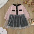 thumbnail image 2 of Sngxgn Girls Dresses Short Sleeve Solid Color Casual A-Line Pleated Dress(Pink,110), 2 of 5