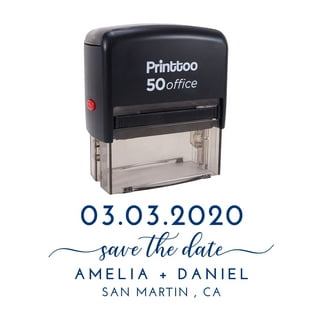 ExcelMark 7820 Self-Inking Rubber Date Stamp Great for Shipping, Receiving,  Expiration and Due Dates Blue Ink