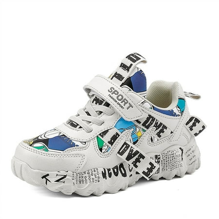 Eashi Little/Big Kids Athletic Basketball Sneakers Running Shoes Suitable for Boys Blue
