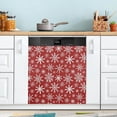 thumbnail image 5 of Coolnut Dishwasher Magnet Cover 23"Wx26"H ,Red Snowflake Farmhouse Kitchen Dishwasher Cover Magnetic Appliance Covers Door Stickers for Kitchen Home Cabinet Decals, 5 of 6