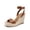 BROWN, variant on Women's Open Toe Platform Sandals Adjustable Buckle Ankle Strap Comfortable Summer Espadrille Wooden Heeled Wedge Fashion Dressy Shoes