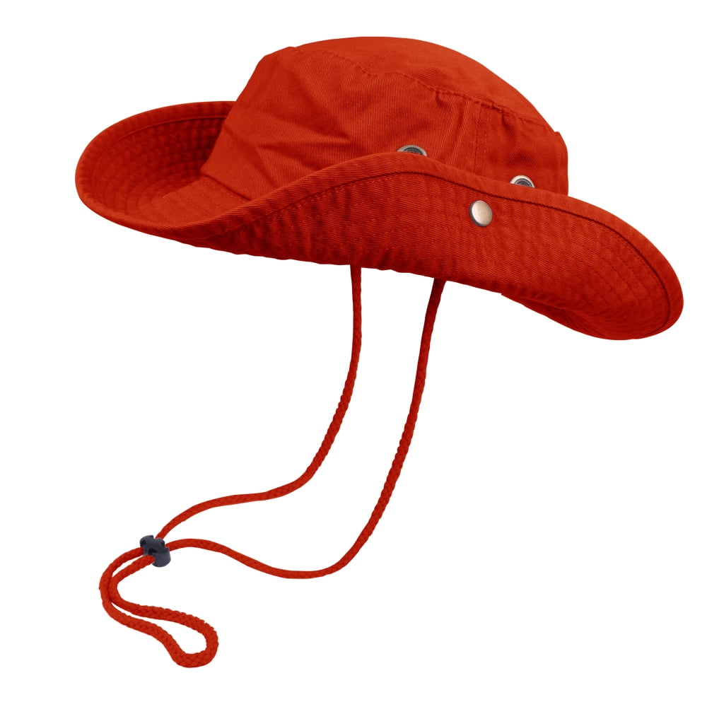 Classic Cotton Wide Brim Bucket Hat with Adjustable String Unisex Sun