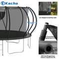 thumbnail image 4 of Kacho Trampoline, Trampoline with Enclosure Net 16FT 1500LBS Trampoline for 4-5 Kids and 3-4 Adults, Trampoline with Basketball Hoop and Ladder, Ball, Heavy Duty Outdoor Trampoline, Black, 4 of 8