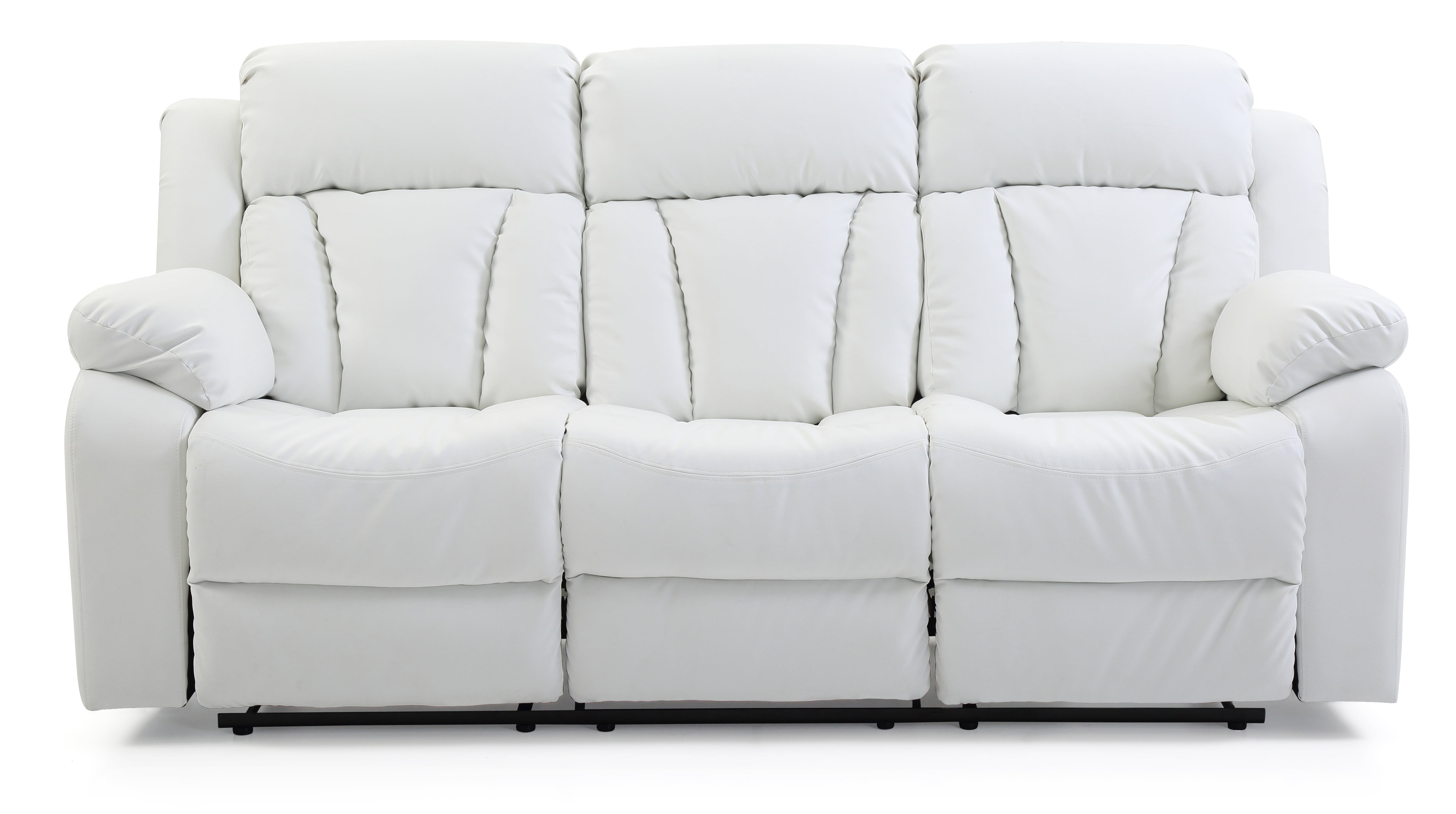 Glory Furniture Daria Reclining Sofa in White Color