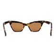 thumbnail image 4 of Womens Gold Metal Eyebrow Square Cat Eye Horn Rim Sunglasses Tortoise Brown, 4 of 4