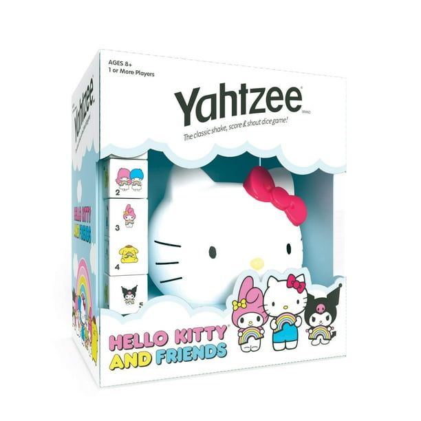 Juego de dados USAOPOLY YAHTZEE Hello Kitty & Friends con copa