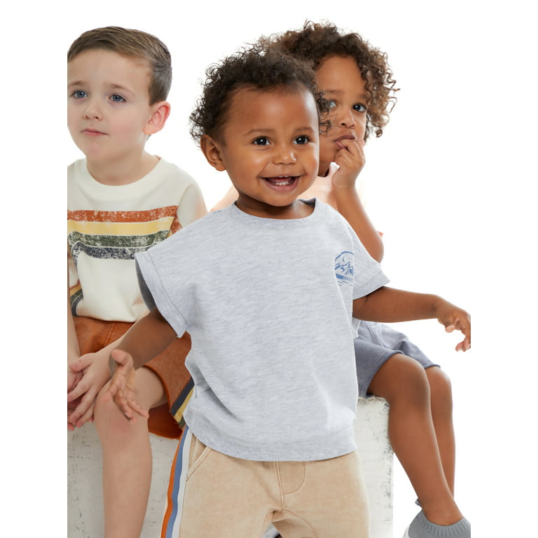 The Trendy Toddlers Toddler Boys 2-Piece Kangaroo Pocket Hoodie & Chessboard Pant Set - Khaki 3T