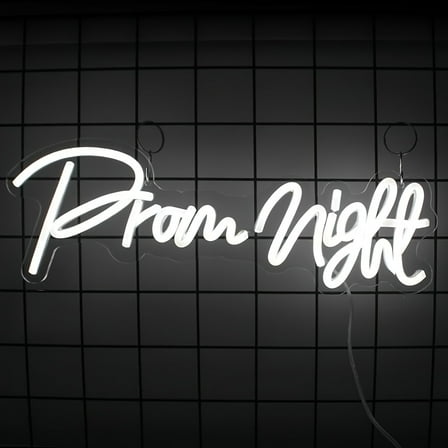 NEONAWALL Prom Night LED Neon Sign - USB-Powered Dimmable Wall Decor with 10-Level Brightness, Elegant Cursive Script for Home, Dance Studio, Party & Bar Decorations, Neon Signs for Wall Decor