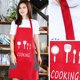 thumbnail image 5 of Delantal de cocina impermeable a prueba de aceite Toystoory ajustable con bolsillo rojo, 5 of 6