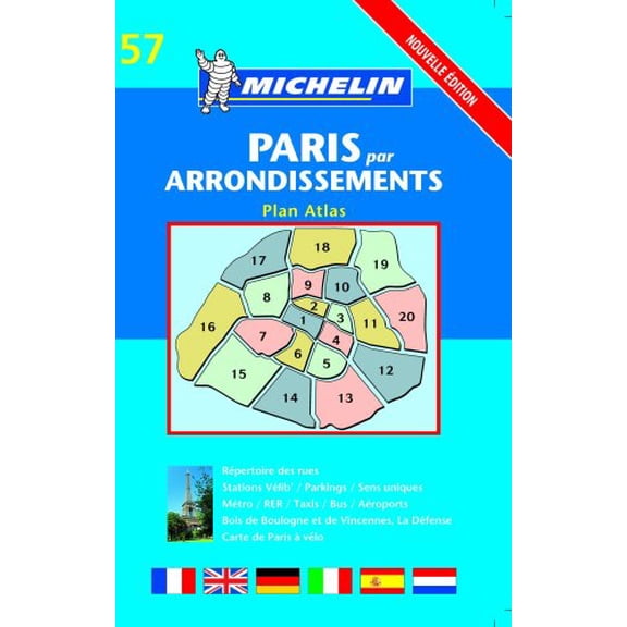 Pre-Owned Paris Arrondissements Atlas- Michelin (Unknown) 2067105922 9782067105928